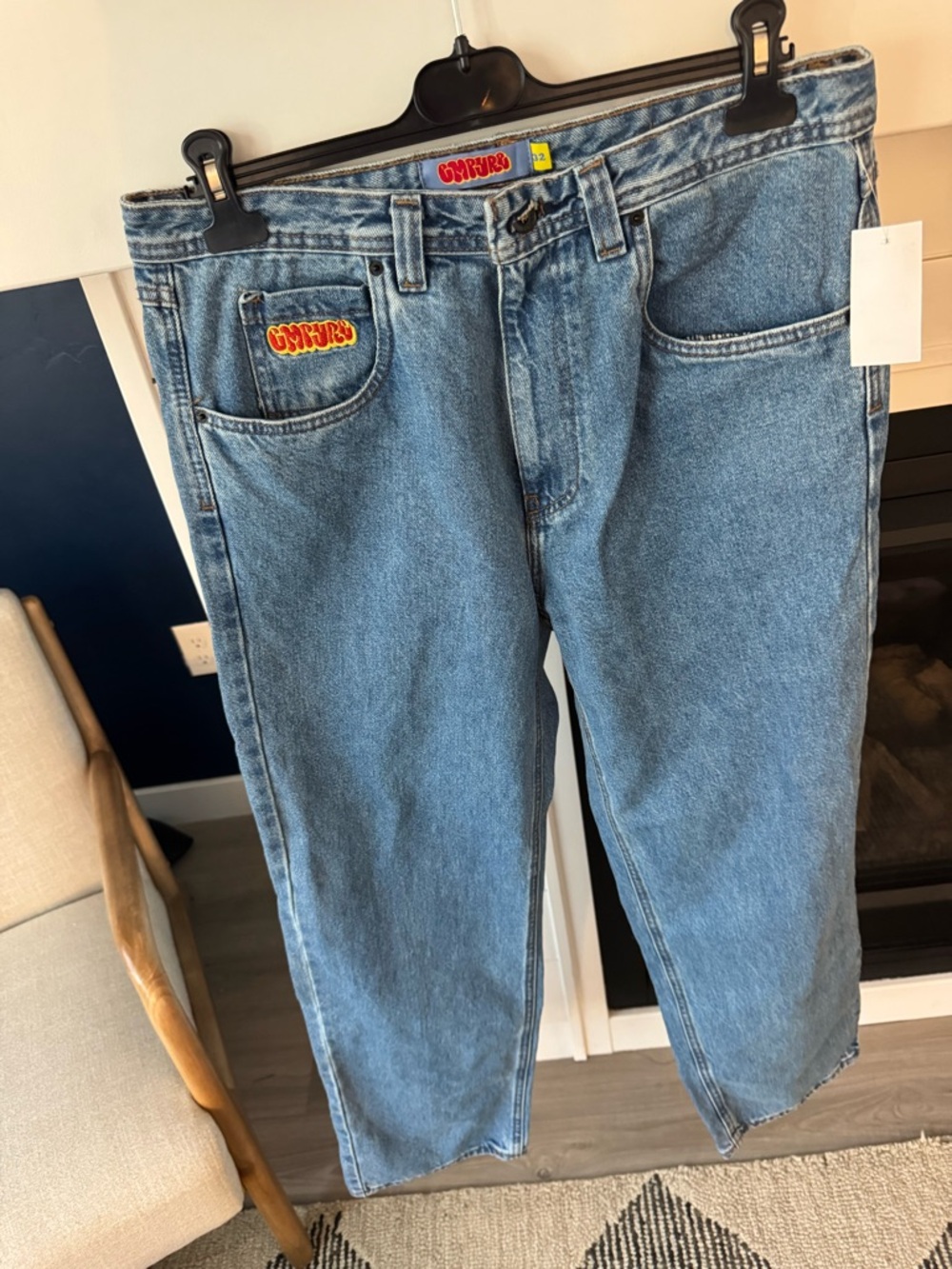 NWT Empyre SK8 Ultra Loose Blake Jeans Mens Medium Blue Baggy Skater Size 32